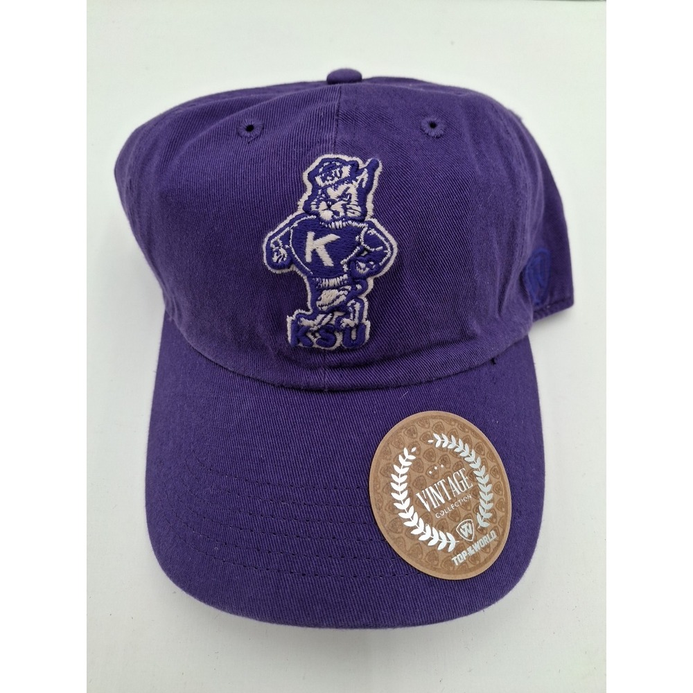 Kansas State Wildcats TOW Purple Vintage Crew Adj. Strapback Slouch Hat, New